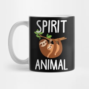 Sloth Is My Spirit Animal. Funny Sloth Shirt. Mug
